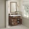 James Martin Vanities 36'' Single Vanity, Mid-Century Walnut w/ 3 CM White Zeus Quartz Top 424-V36-WLT-3WZ - alternate 3